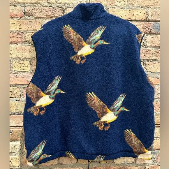 Woolrich x Target - Adult Duck Print Fleece Vest - Adult Size L - NWT - Picture 2 of 3